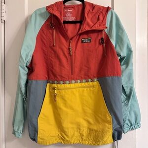 L.L. Bean Colorblock Anorak jacket - Large Petite L
